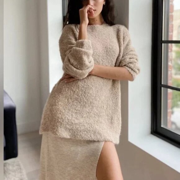 Aritzia Wilfred Seissan Alpaca Wool Sweater Birch Size 1/ Small - Picture 3 of 11